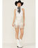 Image #1 - Shyanne Women's Faux Suede Silver Fringe Skirt, , hi-res