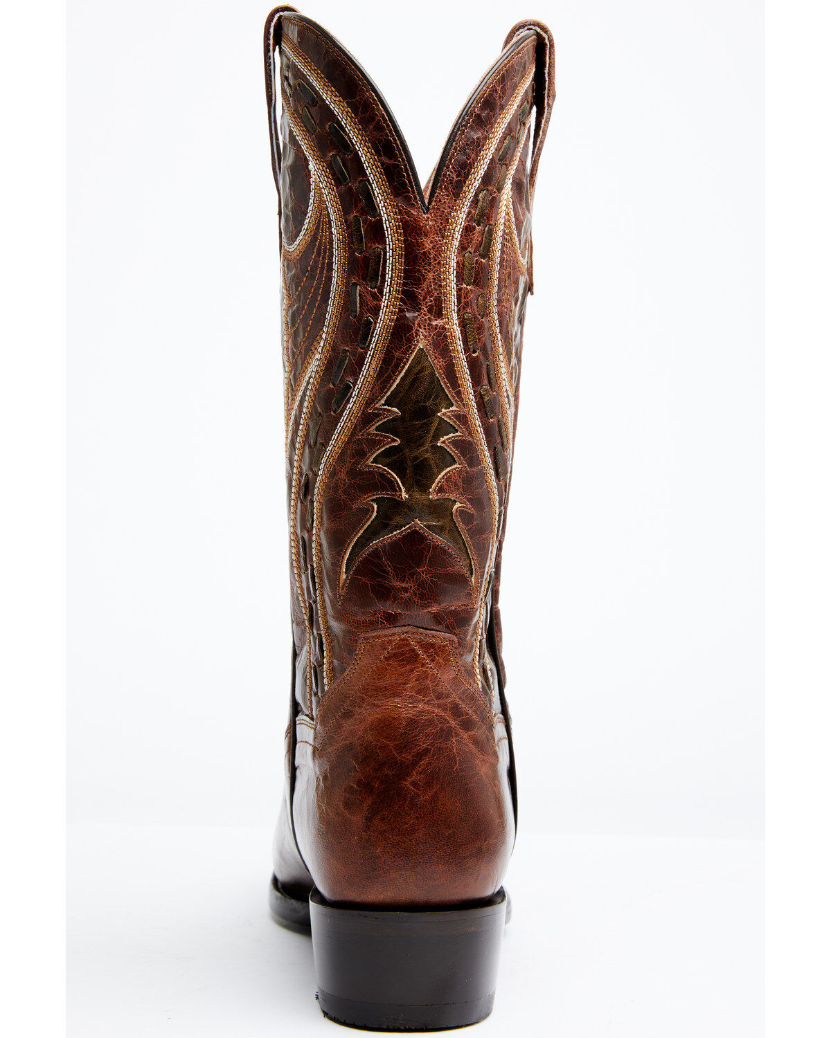 Image #5 - Dan Post Men's Swirled Embroidery Western Boots - Round Toe, Pecan, hi-res