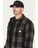 Image #2 - Carhartt Men's Heavyweight Plaid Print Long Sleeve Button-Down Flannel Shirt, Dark Grey, hi-res