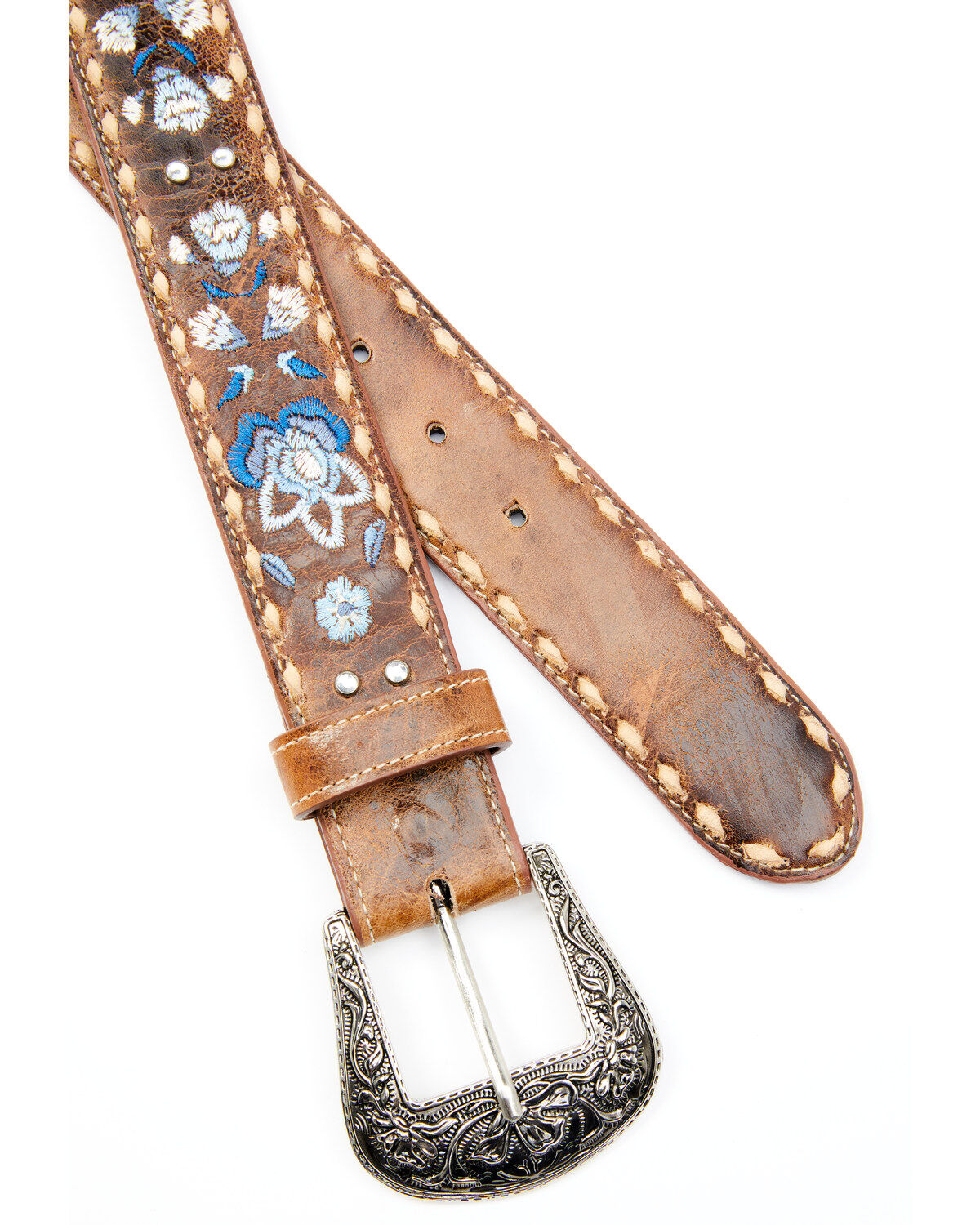 Image #2 - Shyanne Women's Shades Of Blue Floral Embroidery Belt , , hi-res