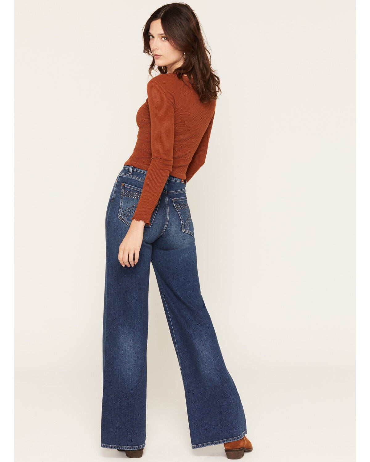 7 For All Mankind Women's Blueleaf Dark Wash Ultra High Rise 32" Jo Bootcut Stretch Denim Jeans, Dark Wash, hi-res