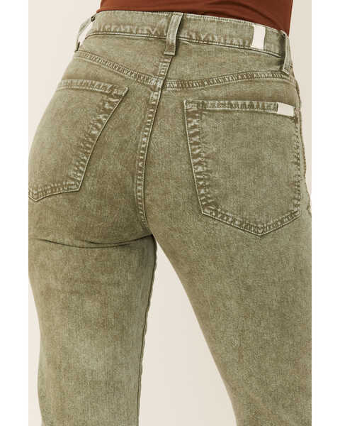 Image #4 - 7 For All Mankind Women's Vintage High Rise Crop Jeans , Olive, hi-res