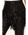 Any Old Iron Women's Beaded Fringe Flare Pants, Black, hi-res