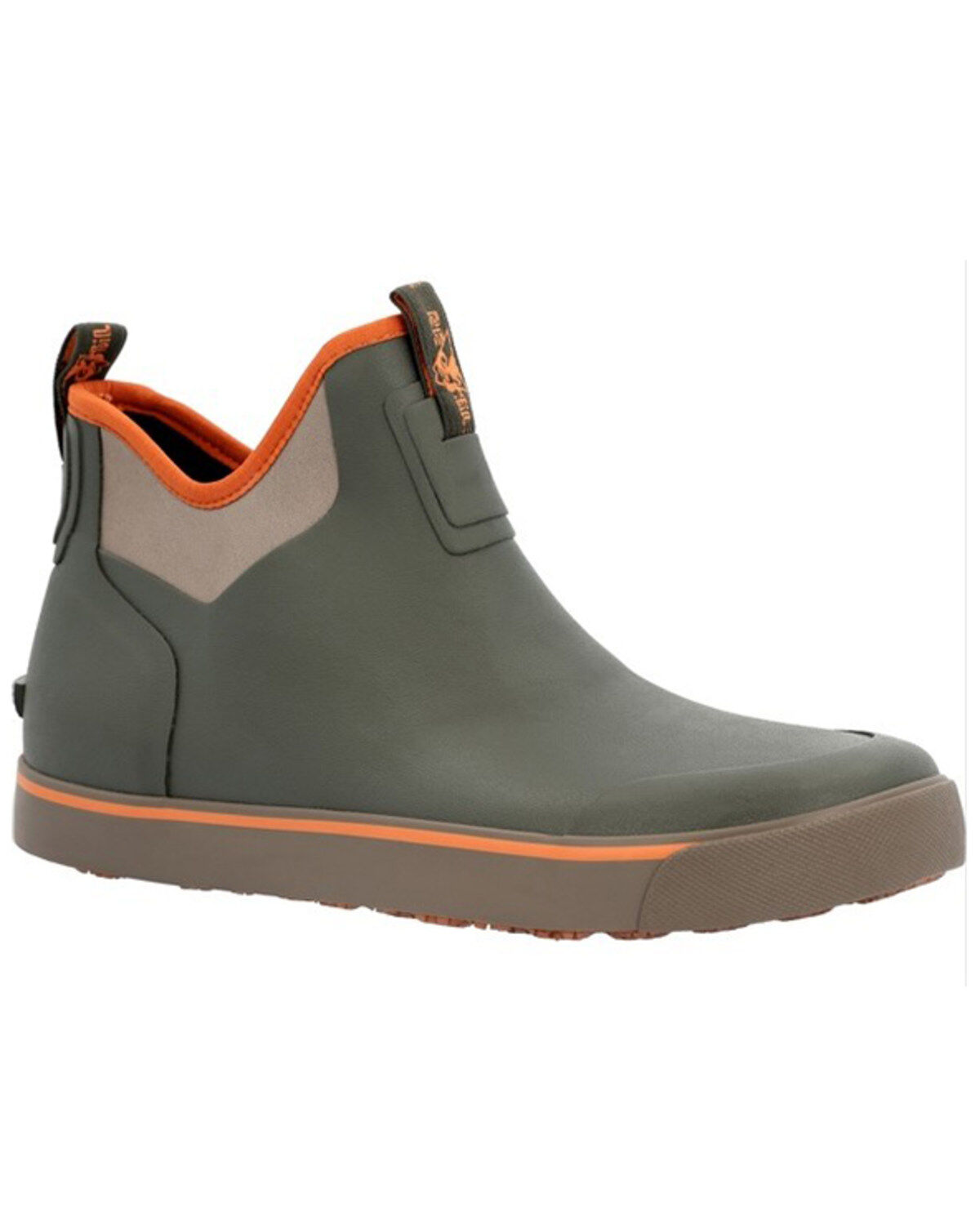 Image #1 - Rocky Men's Dry-Strike Waterproof Pull On Deck Boots - Round Toe, Olive, hi-res