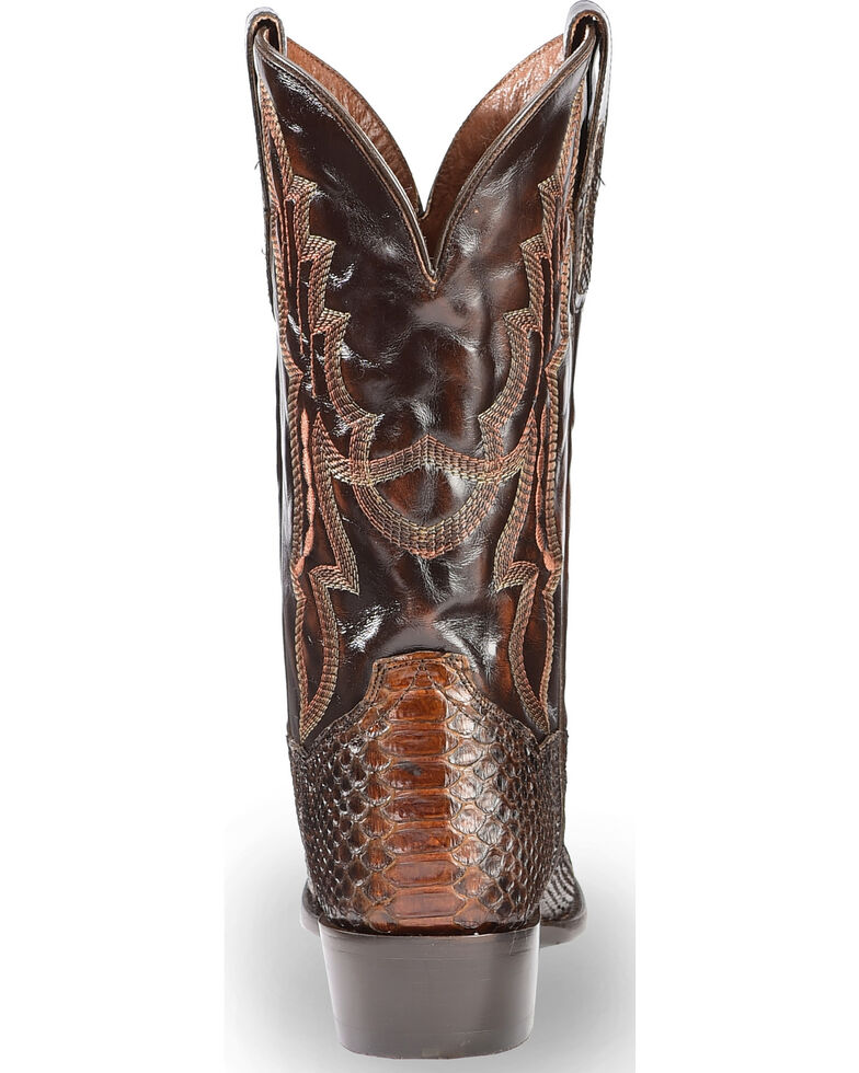 Dan Post Men S Chocolate Back Cut Python Cowboy Boots Medium Toe Boot Barn