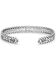 Montana Silversmiths Women's Silver Crystal Roads Cuff Bracelet, Silver, hi-res