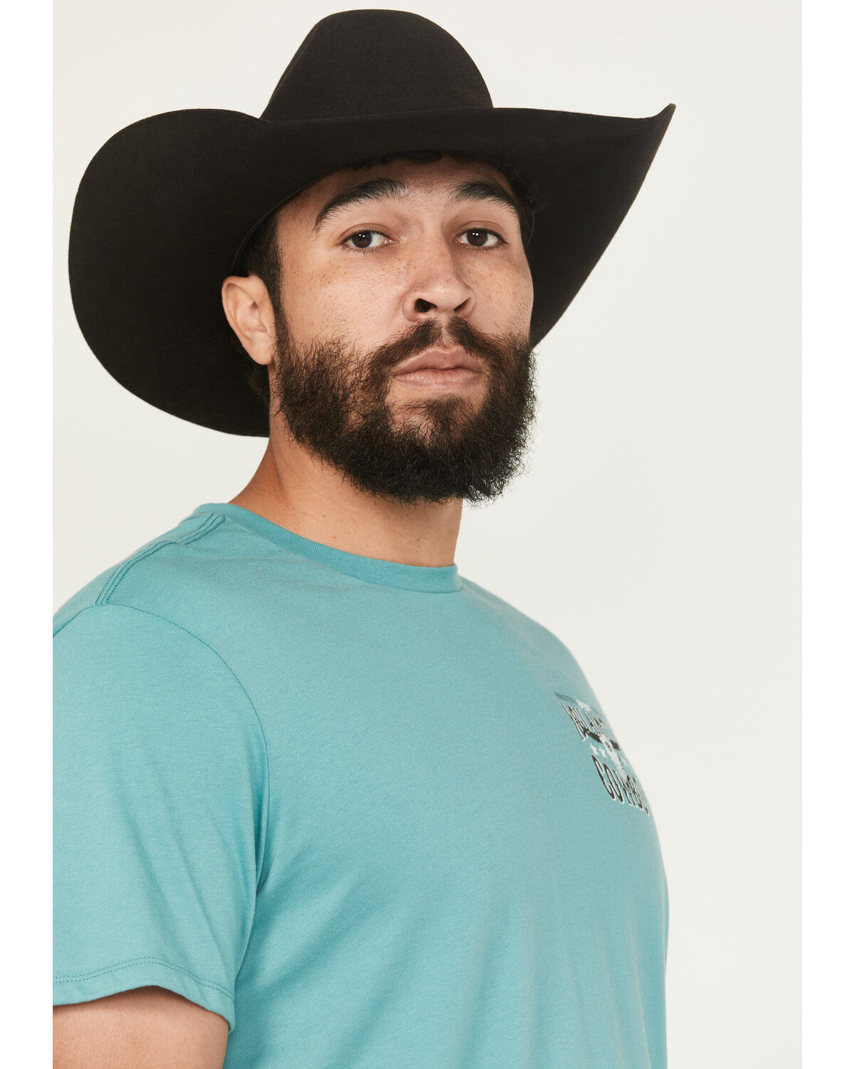 Image #3 - Rock & Roll Denim Men's Dale Brisby Short Sleeve Graphic T-Shirt, Teal, hi-res