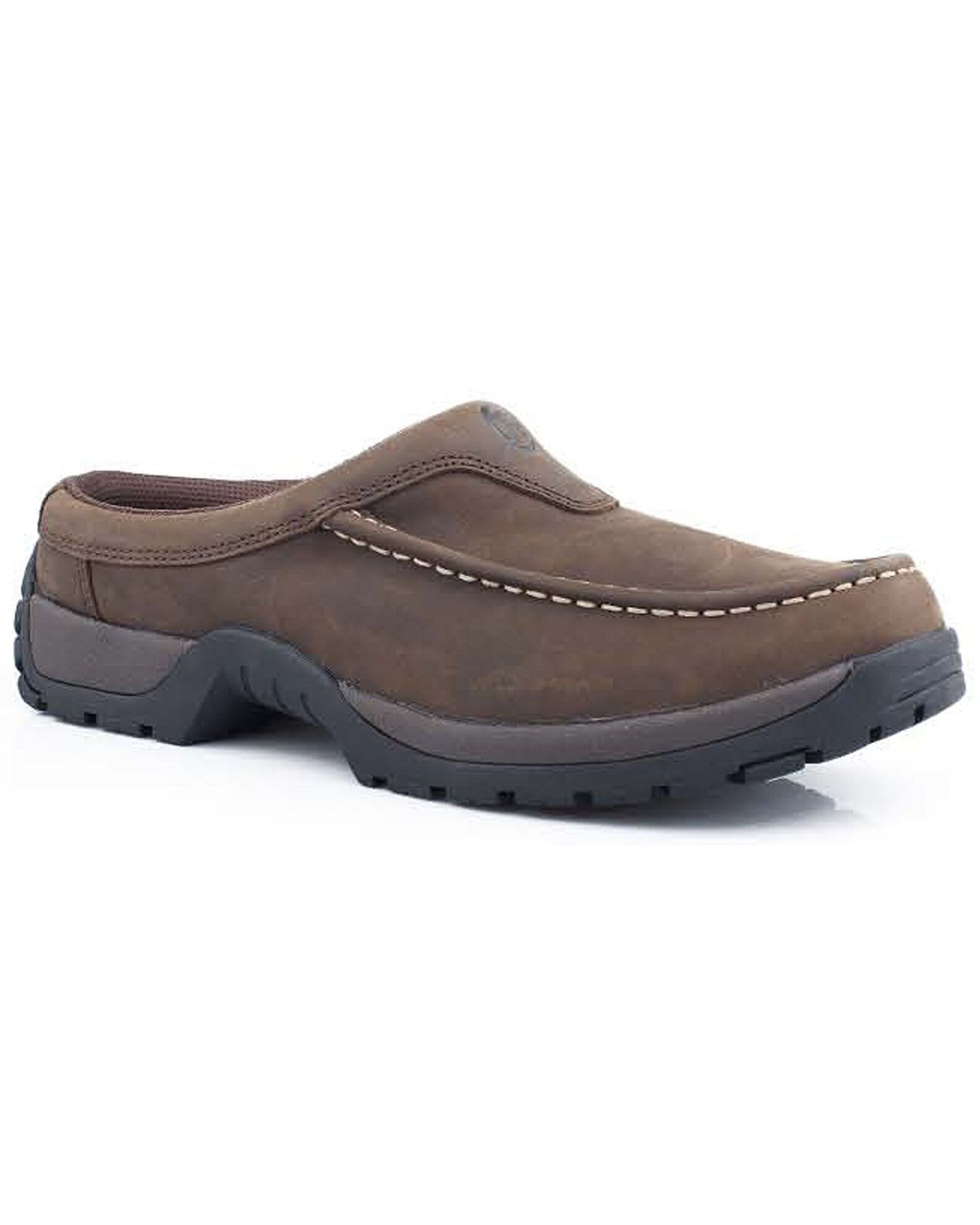 Image #1 - Roper Men's Performance Lite Open Back Slip-On Casual Shoes - Moc Toe, Tan, hi-res