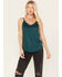 Image #1 - Shyanne Women's Faux Suede Latter Trim Cami, Deep Teal, hi-res