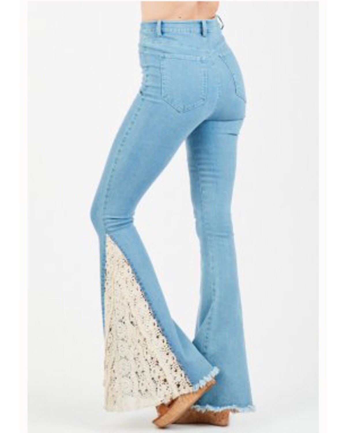 High Rise Crochet Flare Jeans | Boot Barn