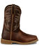 Image #2 - Justin Men's 11" Stampede Daywork Waterproof Work Boots - Steel Toe, Brown, hi-res