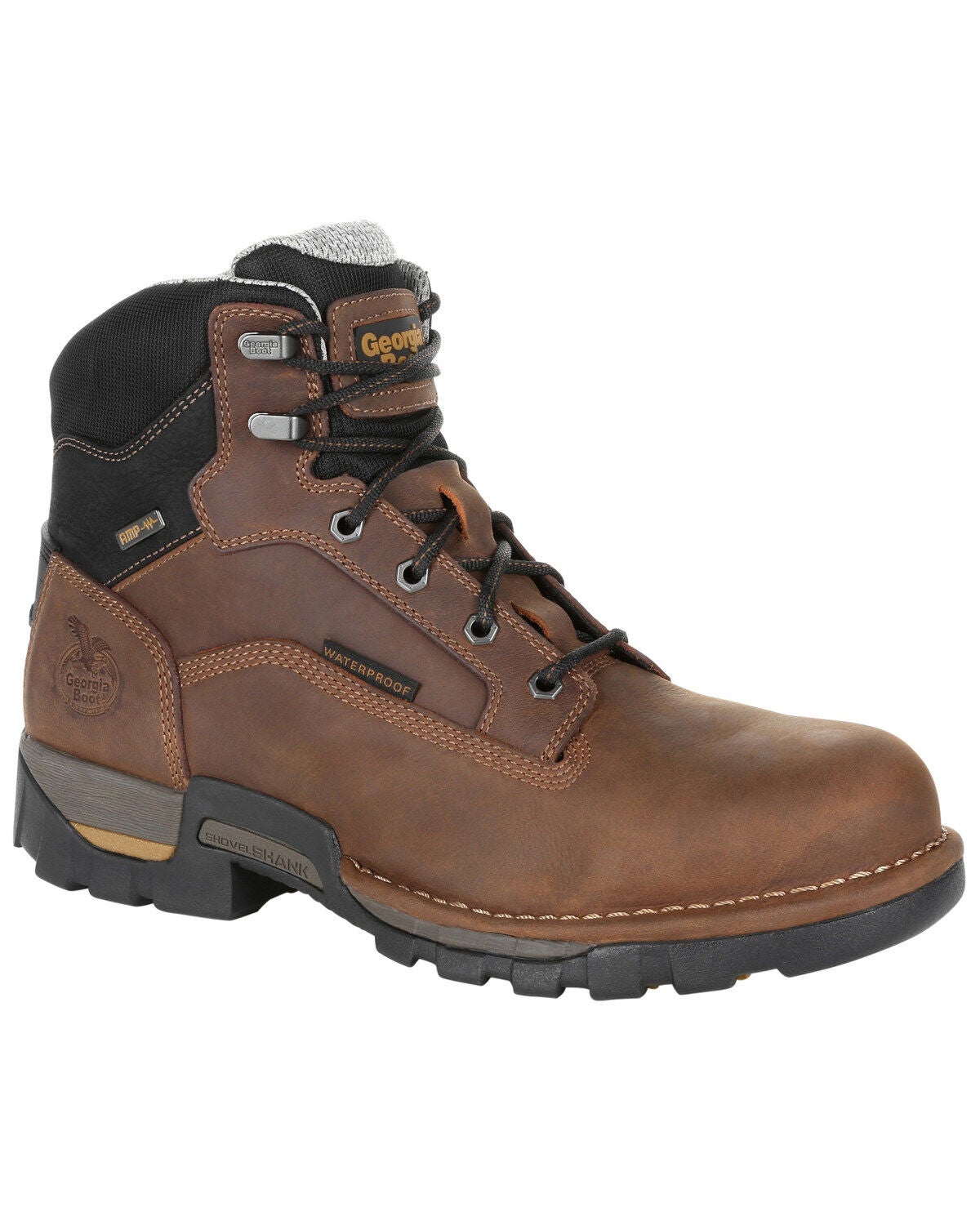 Georgia Boot Men's Eagle One Waterproof Work Boots - Steel Toe, Brown, hi-res