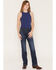 Image #1 - Wrangler Girls' Bespoke Lacey Bootcut Stretch Denim Jeans, Medium Wash, hi-res