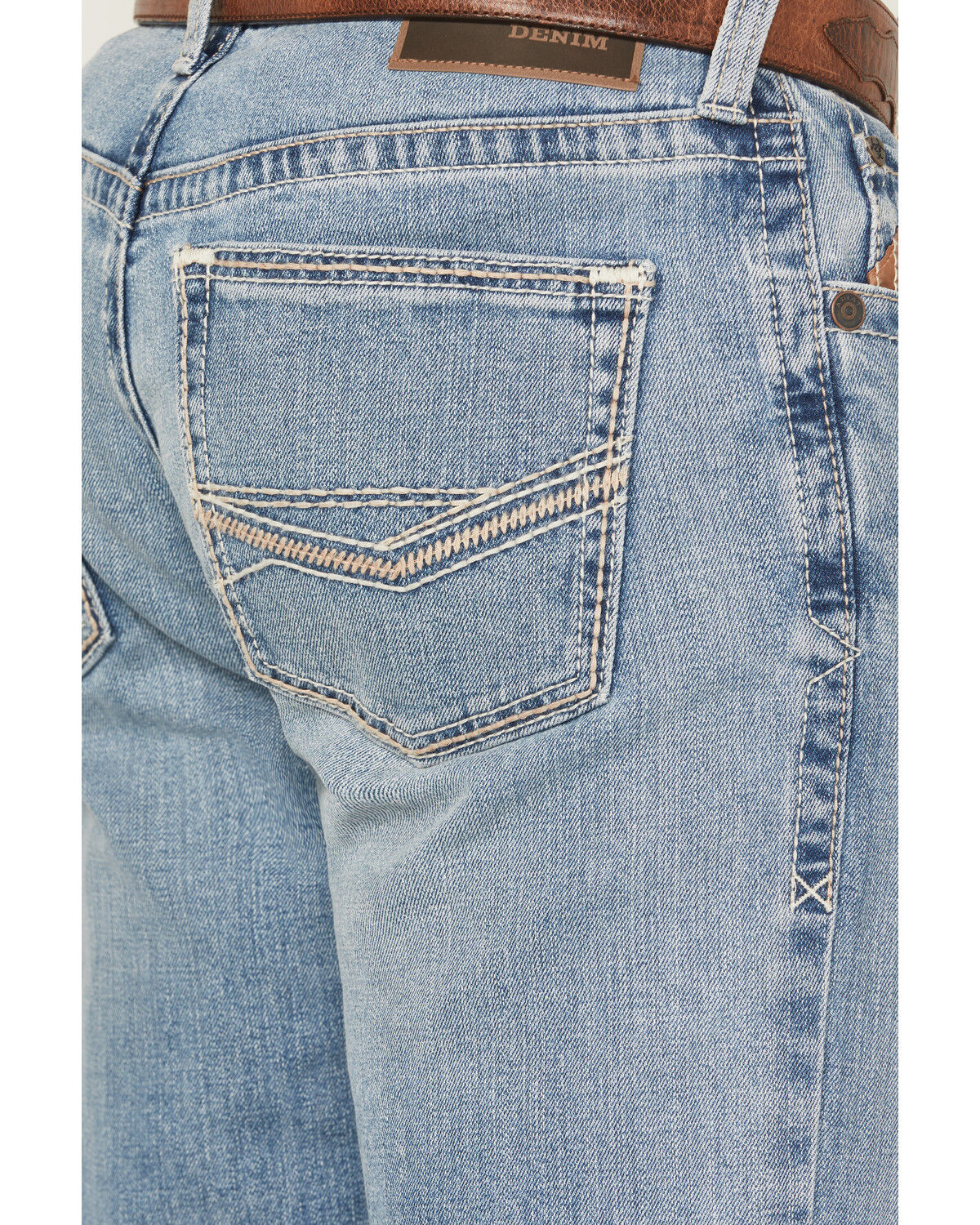 Image #4 - Ariat Men's M2 Flynn Cameron Light Wash Relaxed Bootcut Stretch Denim Jeans - Big, Light Wash, hi-res