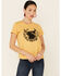 Bandit Brand Women's Steerhead Garland Graphic Tee , Cognac, hi-res