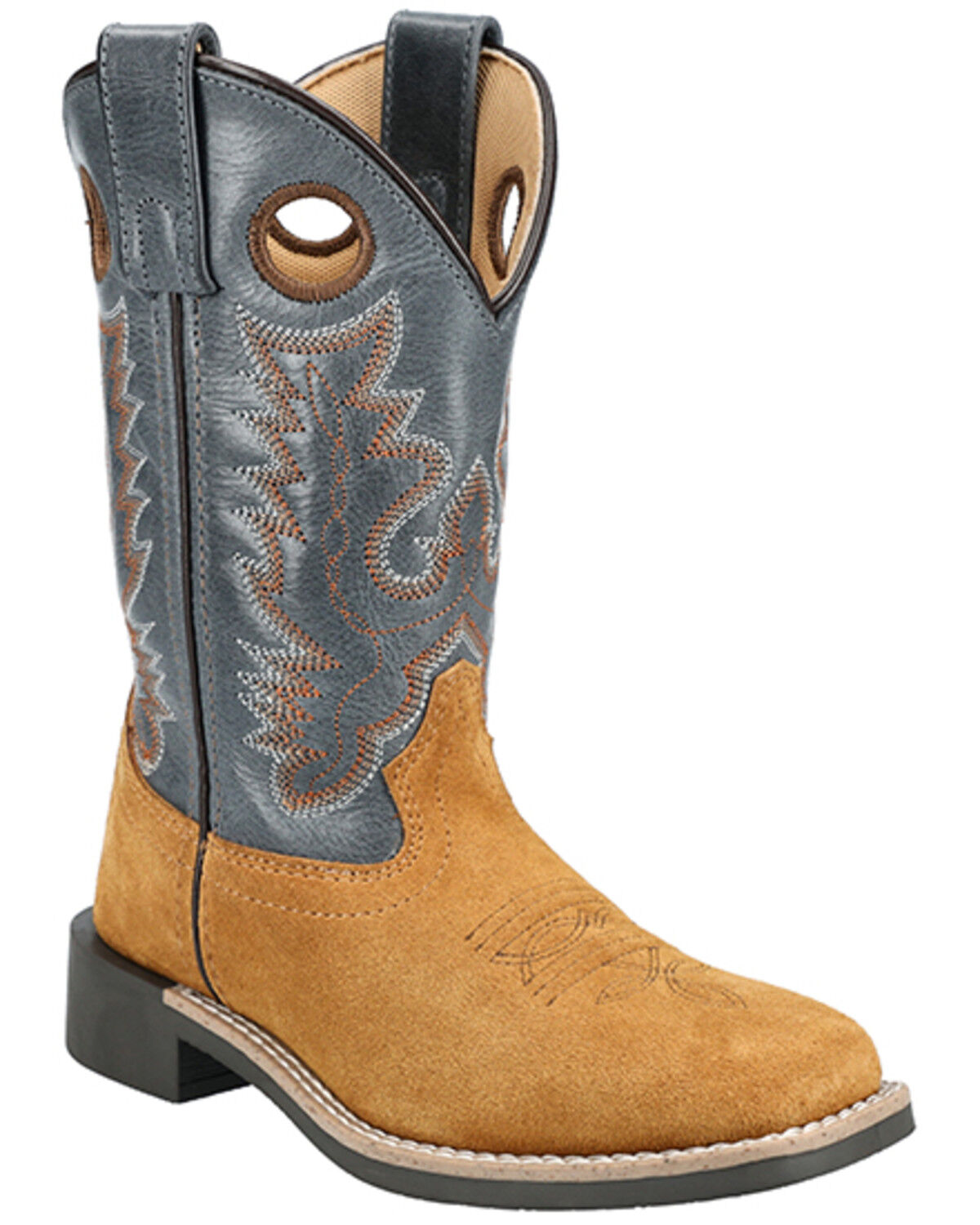 Image #1 - Smoky Mountain Little Boys' Tex Western Boots - Broad Square Toe, Tan, hi-res