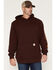 Image #1 - Carhartt Men's FR Force&reg; Midweight Logo Hooded Sweatshirt, Wine, hi-res