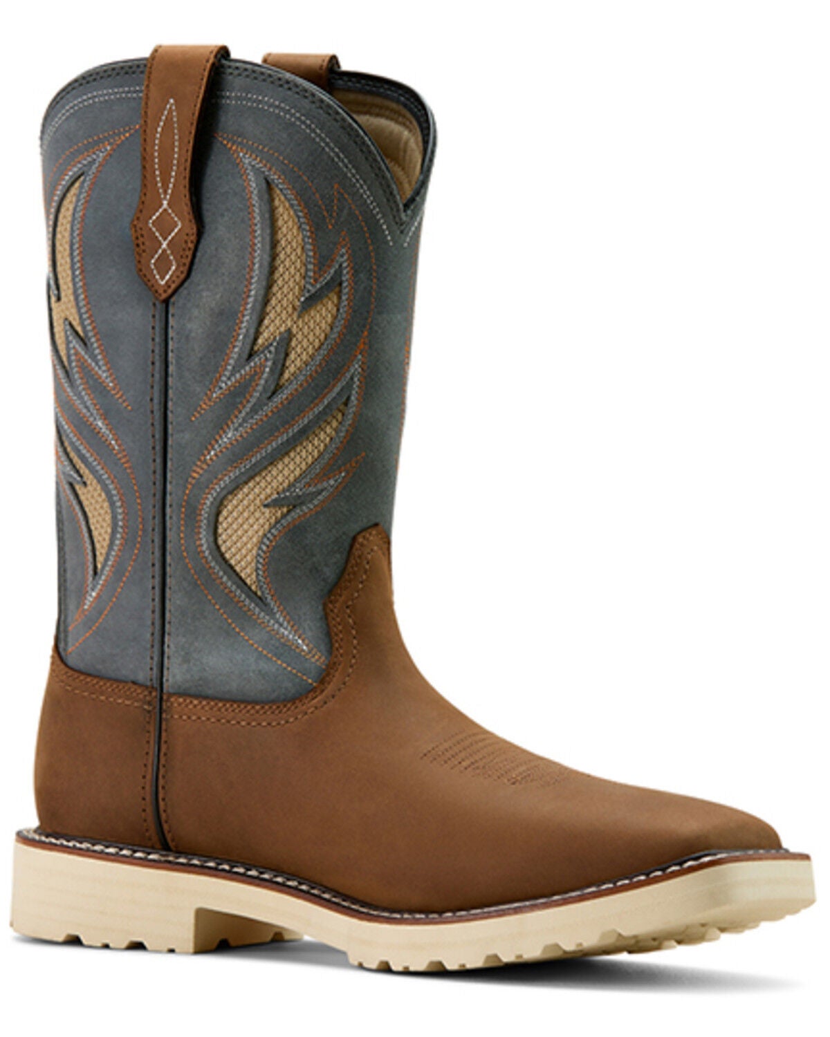 Product Name:  Double H Men's Phantom Rider Roper Pull On Work Boots - Square Toe