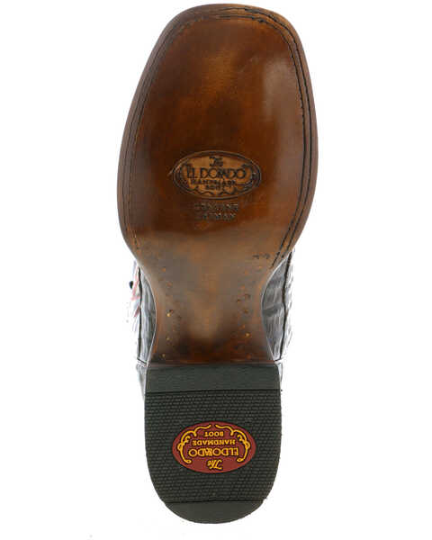 Image #7 - El Dorado Men's Caiman Tail Western Boots - Broad Square Toe, , hi-res