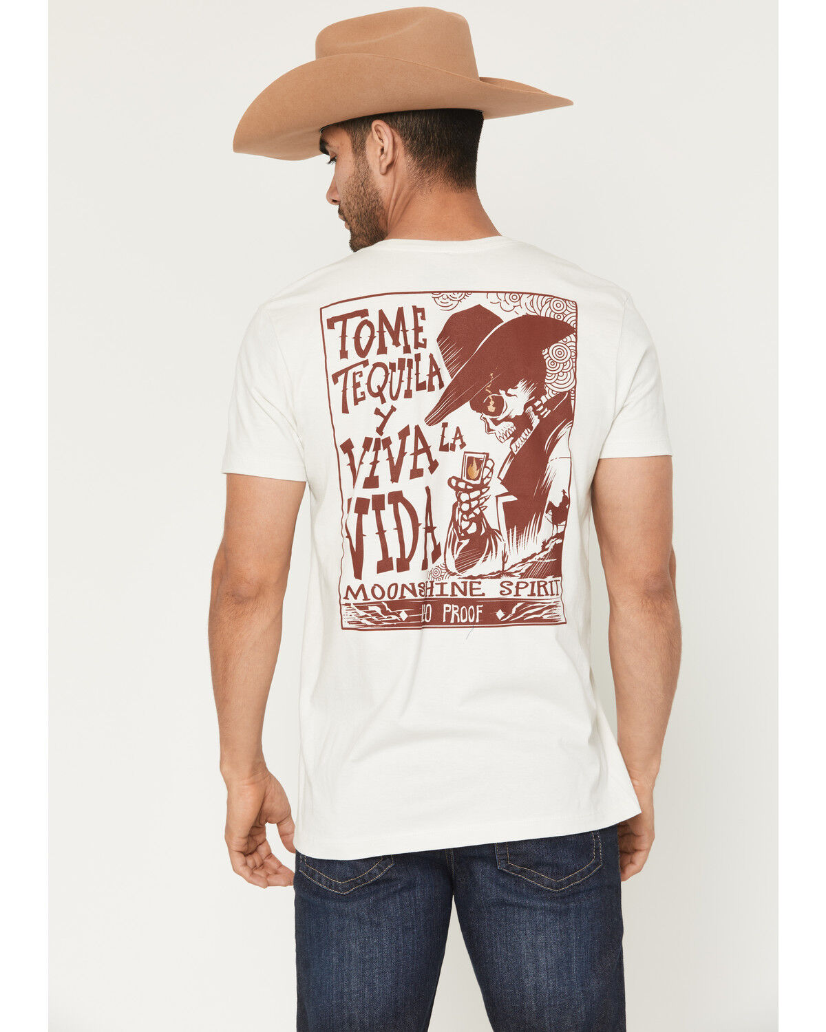 Image #1 - Moonshine Spirit Men's Viva La Vida Short Sleeve Graphic T-Shirt, Cream, hi-res