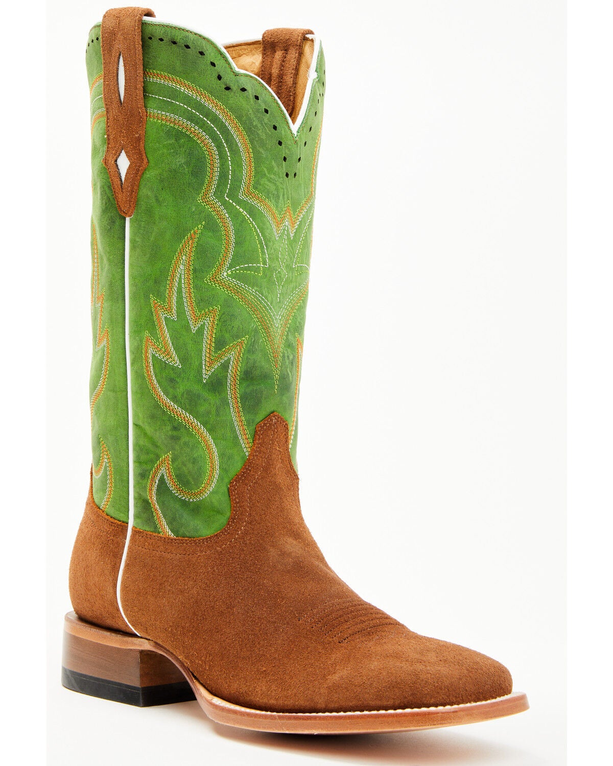 Cody James Men's Tomahawk Roughout Tall Western Boots - Broad Square Toe, Green, hi-res