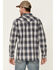 Moonshine Spirit Men's Talum Plaid Long Sleeve Snap Western Shirt , Navy, hi-res