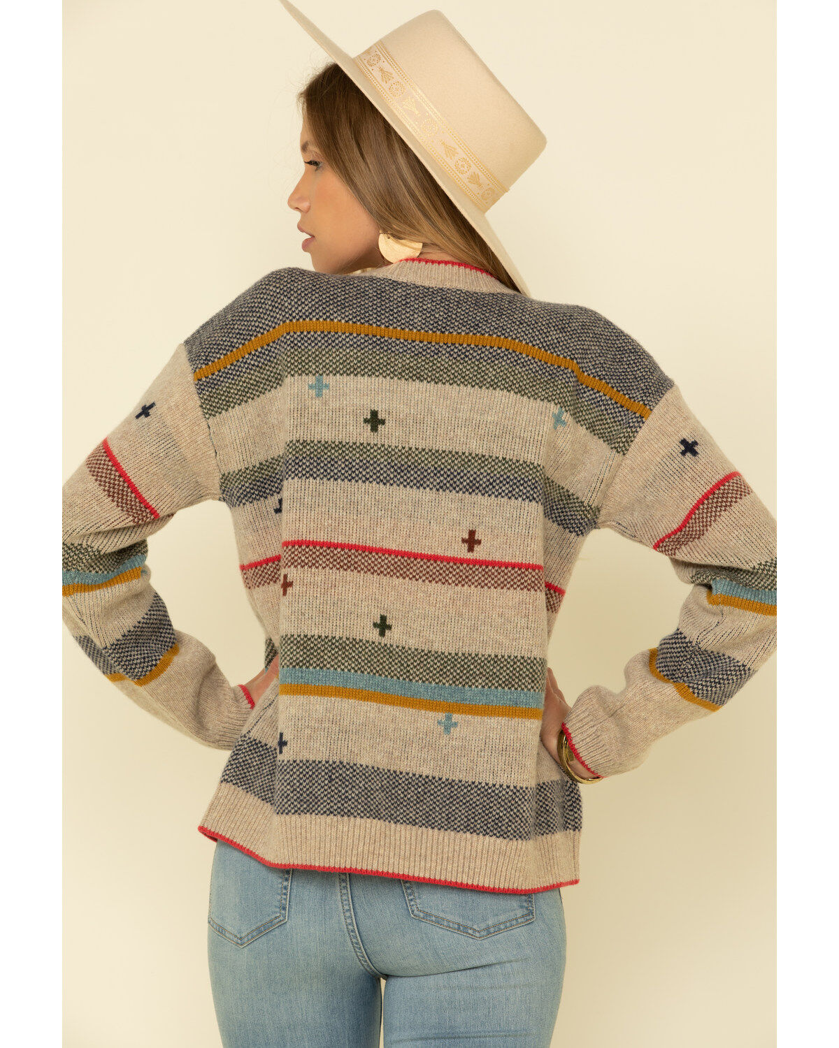 Tan Bridger Stripe Sweater | Boot Barn