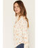 Image #2 - Ely & Walker Women's Boot Barn Exclusive Western Conversational Print Long Sleeve Pearl Snap Western Shirt, Cream, hi-res