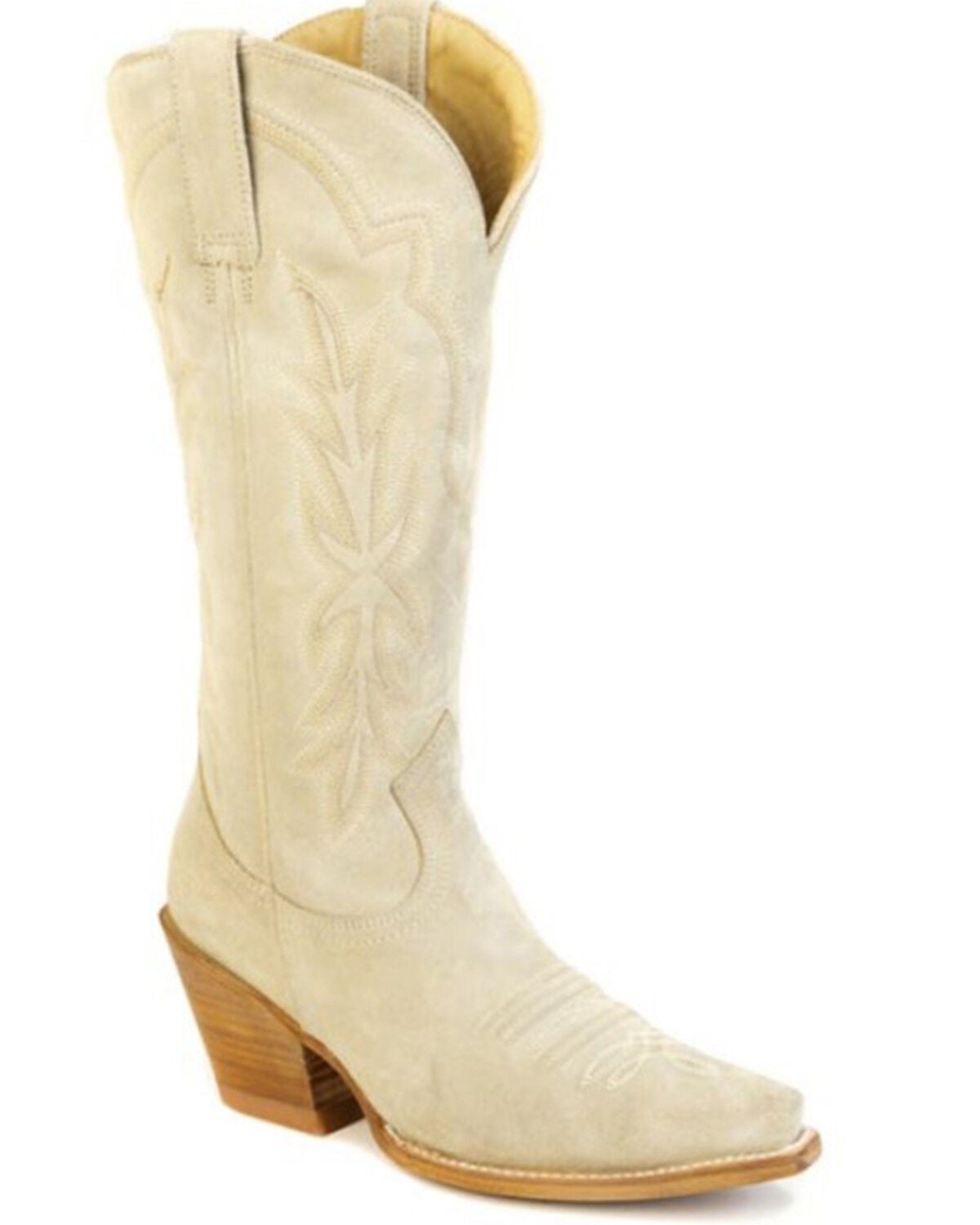 Stetson Women's Mae Tall Suede Western Boots - Snip Toe, Tan, hi-res