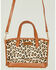 Image #2 - Wrangler Women's Boot Barn Exclusive Leopard Print Handbag, Brown, hi-res