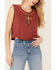 Image #3 - Shyanne Women's Embroidered Slub Jersey Top, Fired Brick, hi-res