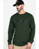 Image #1 -  Hawx Men's Green Graphic Thermal Long Sleeve Work T-Shirt - Tall , , hi-res