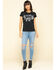 Image #6 - Bandit Brand Women's On The Road Again Graphic Short Sleeve Graphic Tee, Black, hi-res