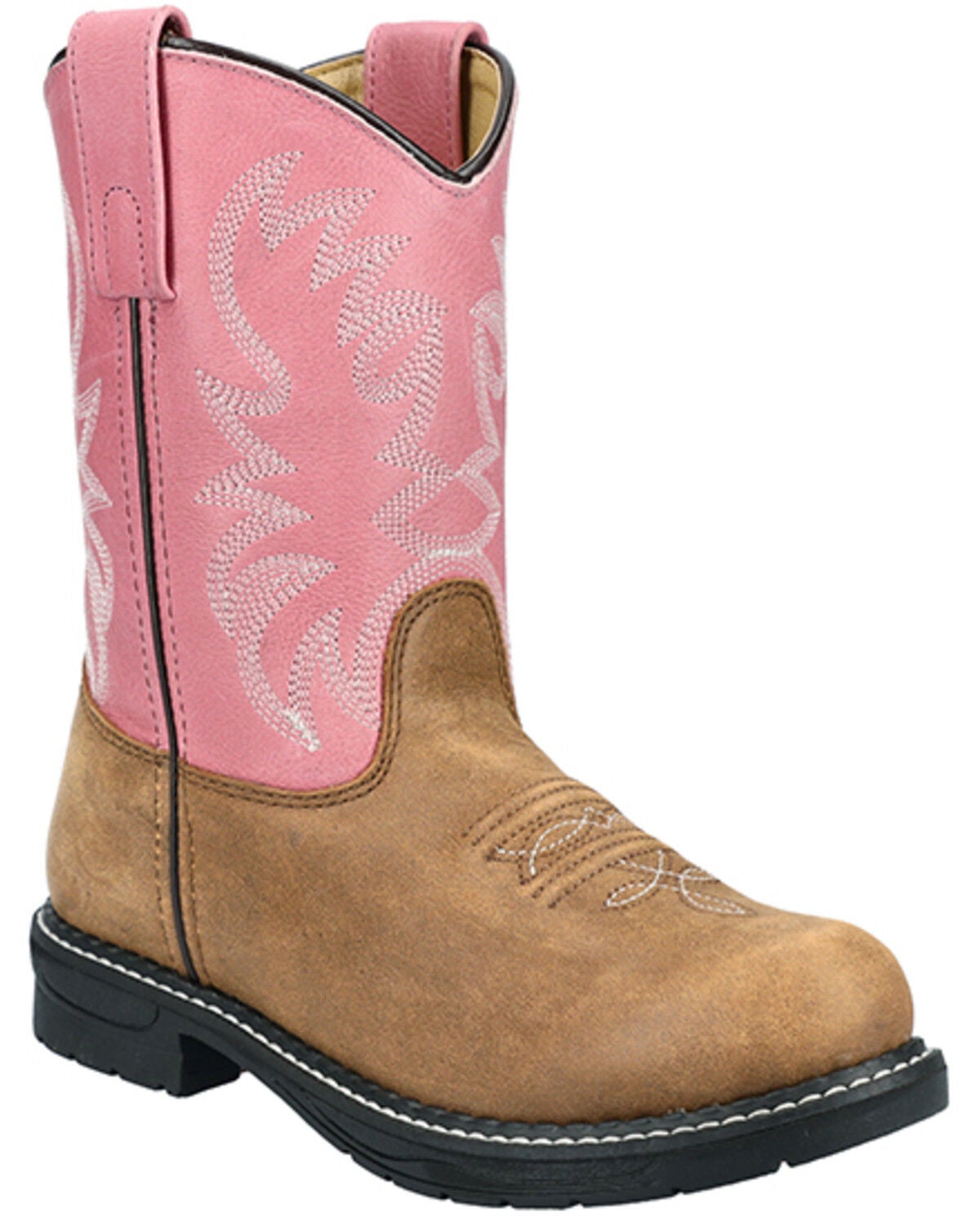 Smoky Mountain Girls' Buffalo Western Boots - Round Toe, Brown, hi-res