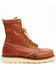 Thorogood Men's 8" American Heritage Made In The USA Wedge Sole Work Boots - Soft Toe, Brown, hi-res