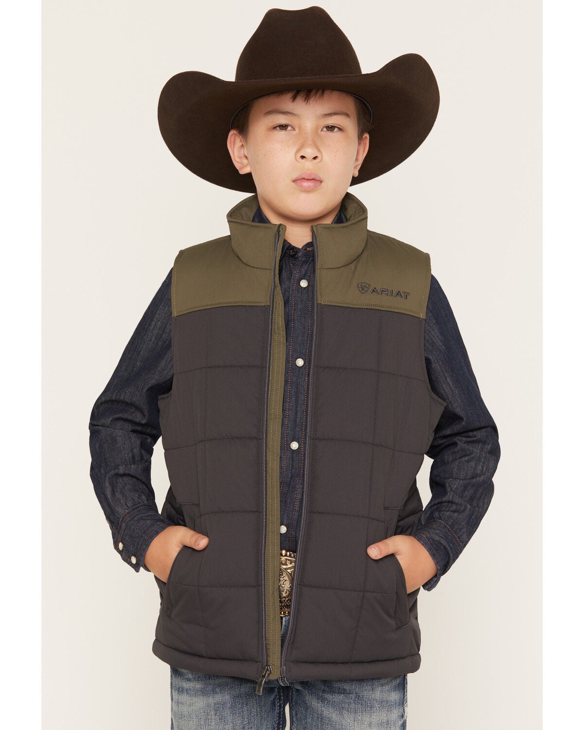 Ariat Boys' Crius Insulated Vest, Multi, hi-res