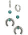 Image #1 - Lainey Wilson Women's Little Bitta Luck Horseshoe Hoop Earrings Set - 3 Piece, Silver, hi-res