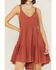 Wishlist Women's About Me Sleeveless Mini Dress, Brick Red, hi-res