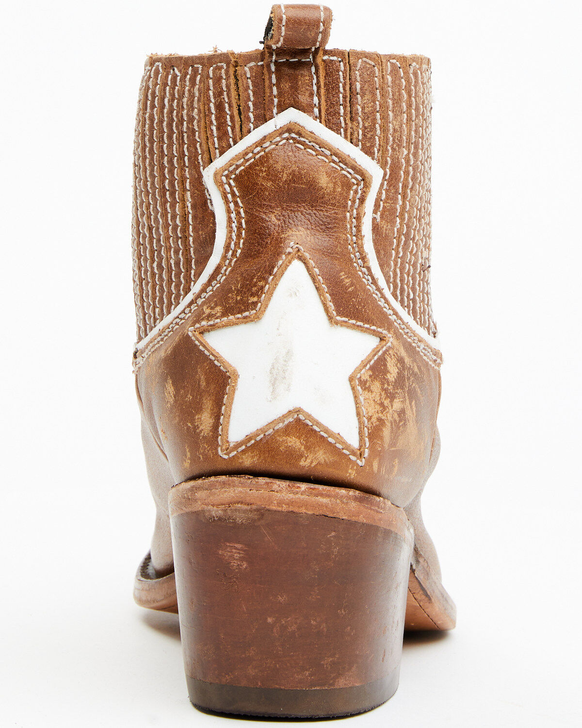 Image #5 - Liberty Black Women's Rebecca Back Star Booties - Snip Toe, Tan, hi-res