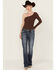 Image #3 - Rock & Roll Denim Women's Medium Wash Mid Rise Steer Head Bootcut Stretch Denim Jeans, Medium Wash, hi-res