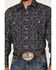 Rough Stock By Panhandle Men's Southwestern Dot Print Long Sleeve Snap Western Shirt , Black, hi-res