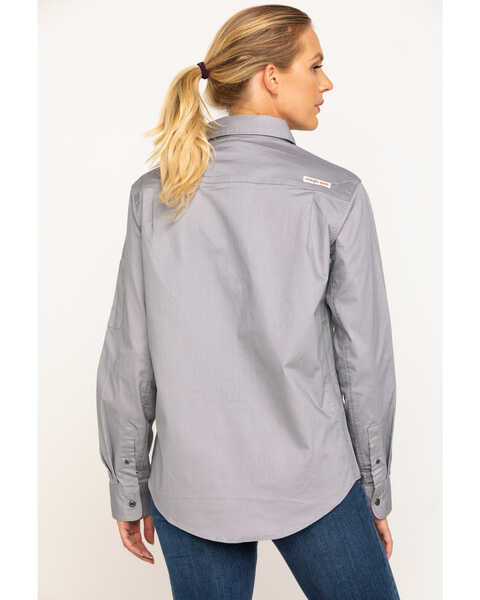 Image #2 - Wrangler Riggs Women's Alloy Grey Long Sleeve Work Shirt, , hi-res