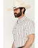 Image #2 - Gibson Trading Co Men's Walter White Geo Print Short Sleeve Button-Down Western Shirt, Light Blue, hi-res