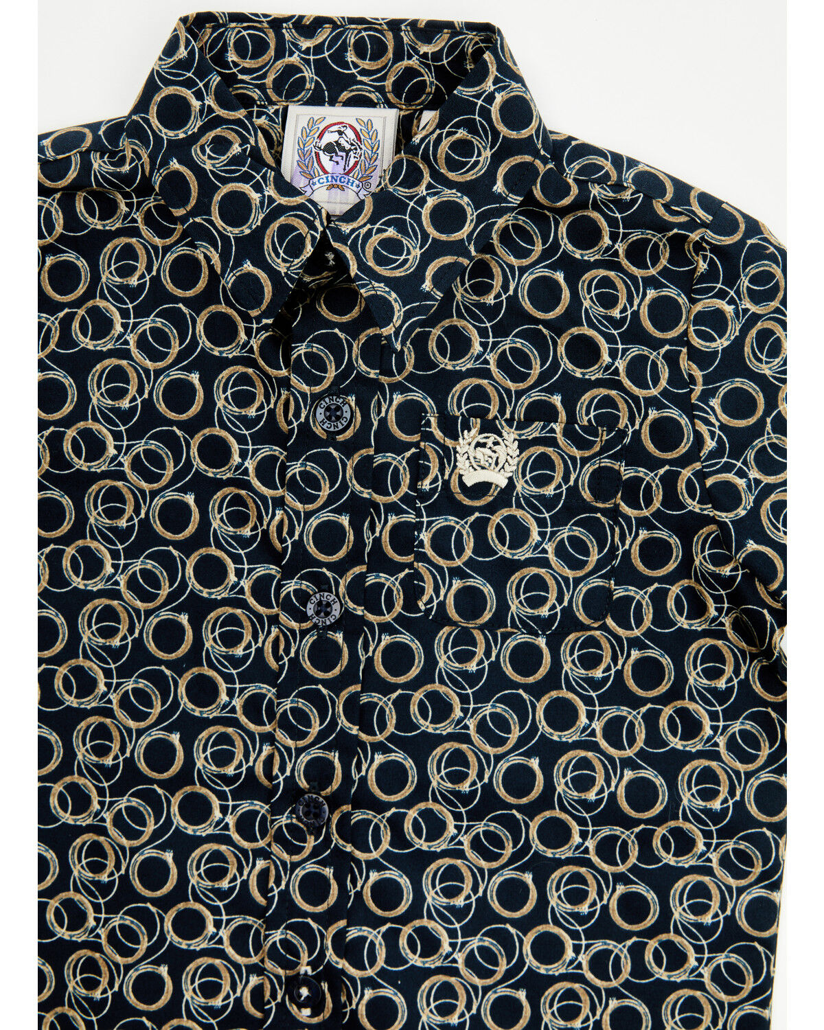 Product Name:  Cinch Infant Boys' Geo Print Long Sleeve Button-Down Western Shirt