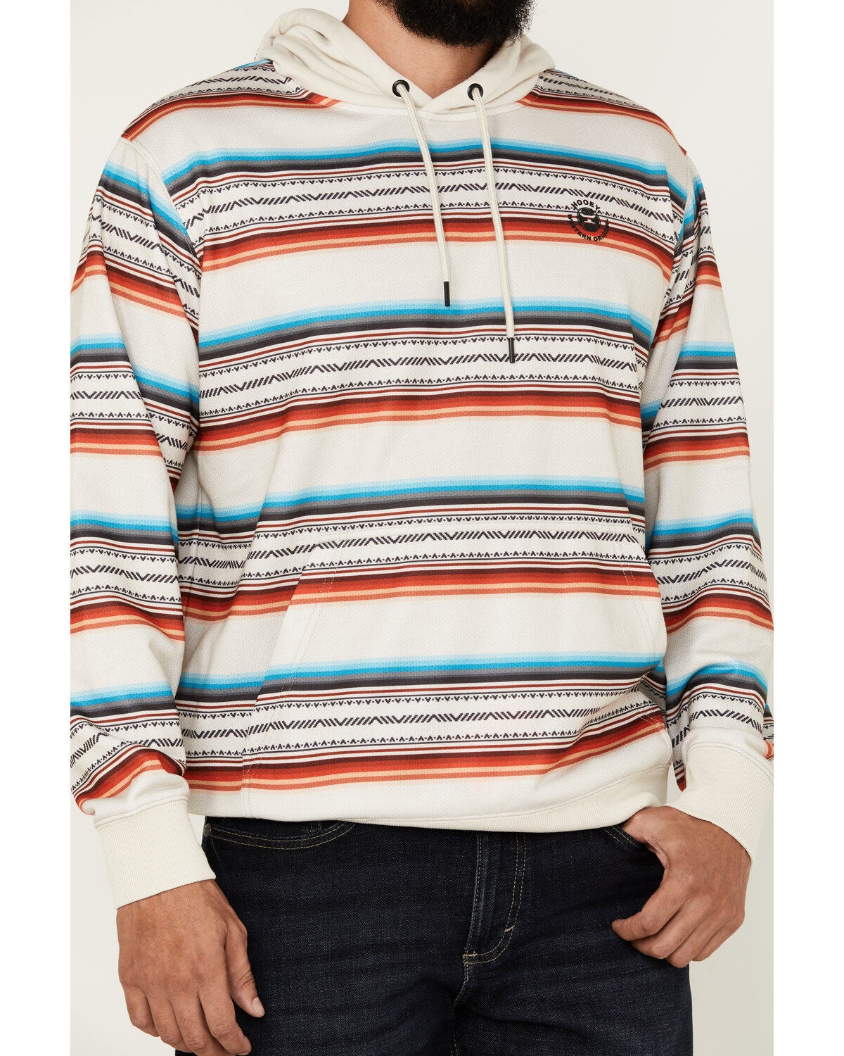Image #3 - Hooey Men's Mesa Serape Striped Hooded Sweatshirt, , hi-res