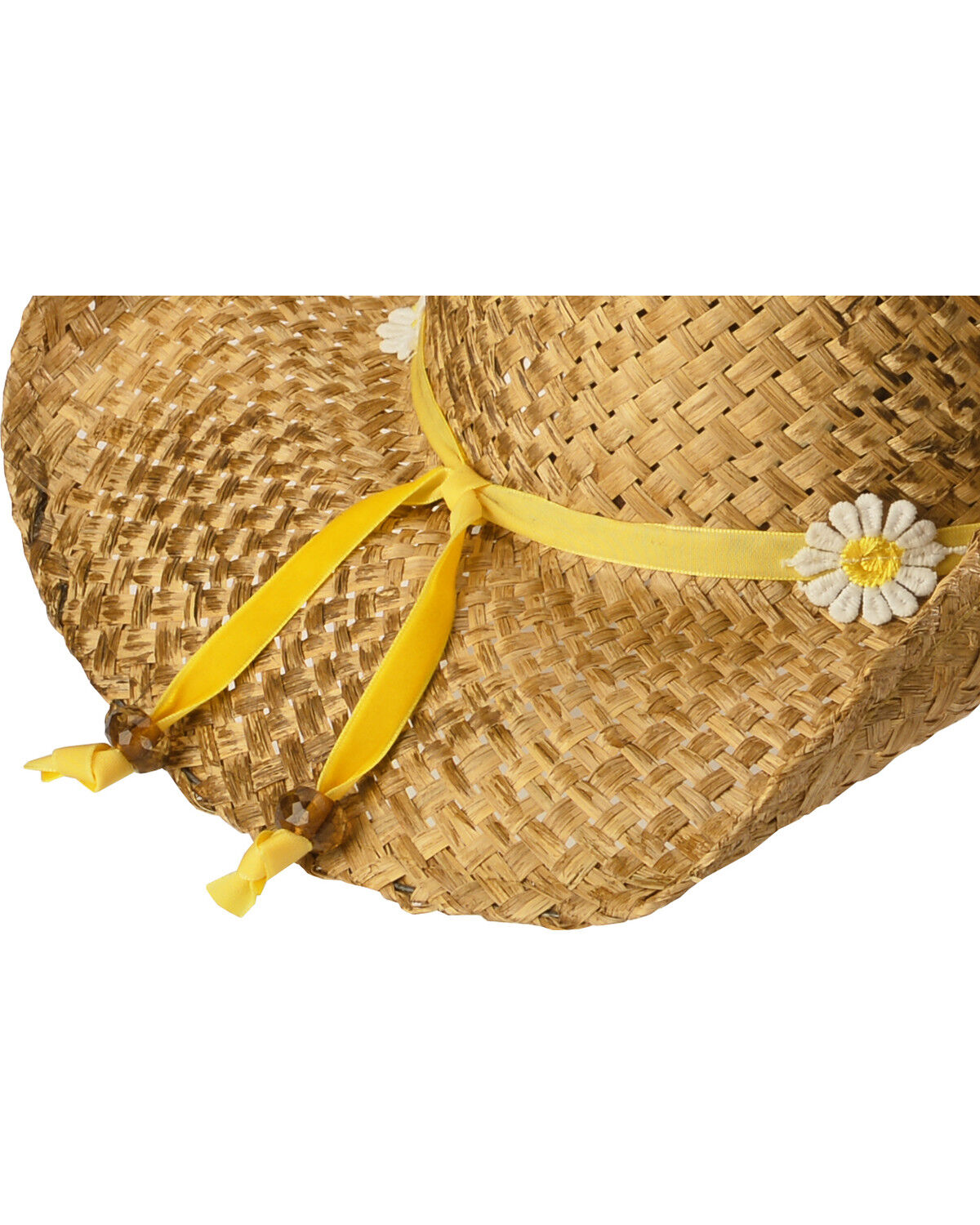 Image #4 - Shyanne® Girls' Daisy Straw Hat, Brown, hi-res