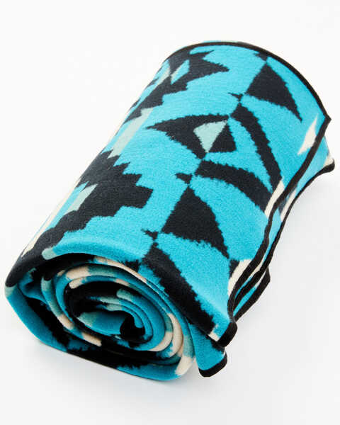 Image #1 - Tasha Polizzi Southwestern Print Taconic Blanket Throw, Turquoise, hi-res
