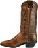 Abilene Women's 11" Tooled Inlay Western Boots, Brown, hi-res