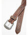 Cody James Men's Pebbled Leather Western Belt, Brown, hi-res