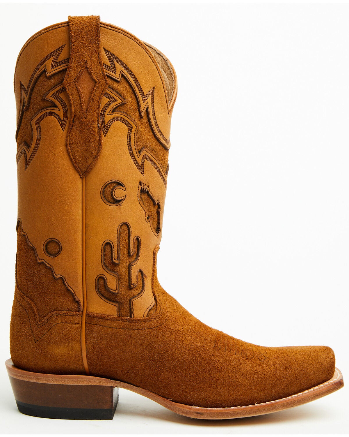Image #2 - Moonshine Spirit&reg; Men's Eden Roughout Western Boots - Square Toe, Cognac, hi-res